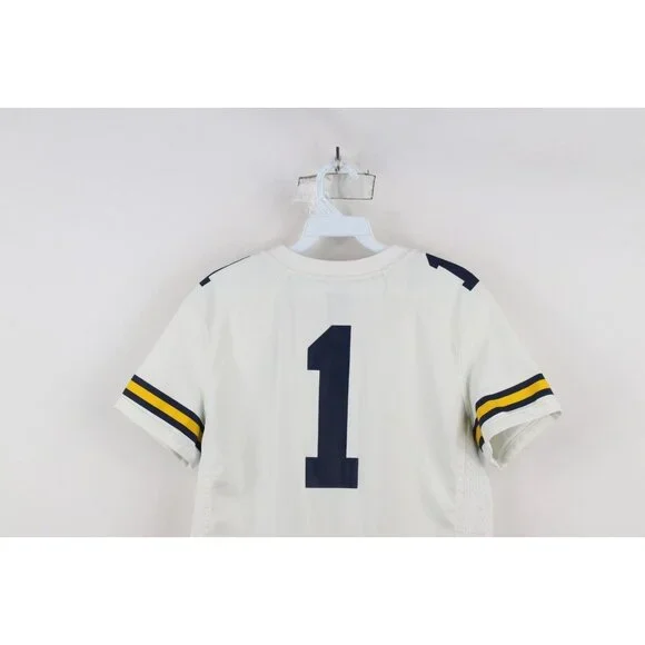 Nike Air Jordan Boys Medium Jumpman University of Michigan Football Jersey White